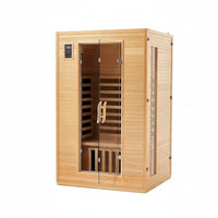 2 Person Infrared Sauna Built for Home Wellness, Canadian Hemlock Wood, 6 Low EMF Heating Plates, Bluetooth