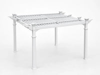 Vinyl Pergola Built for Maintenance-Free Outdoor Living, 12x12 Adjustable Louvers, Weather-Resistant, 20-Year Warranty — Studio Shot